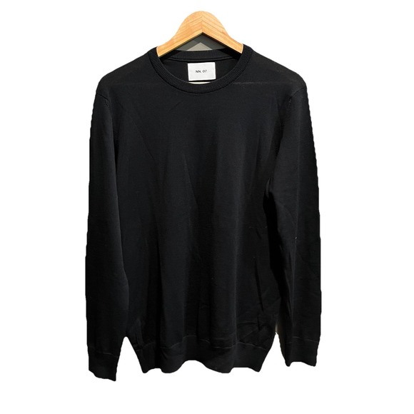 NN07 Black New Barca 6630 Merino Wool Men's Crew Sweater Size Medium